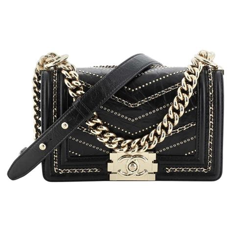 Chanel Boy Flap Bag Chevron Calfskin Small at 1stDibs